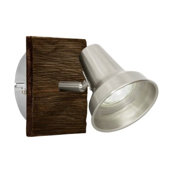 Eglo FILIPINA wall light LED brown, matt nickel, 1-light source