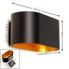Wall Light Dapp black-gold, 1-light source