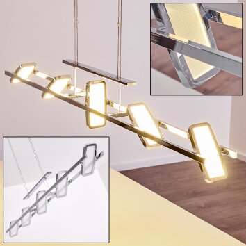 GRAVENDAL Pendant Light LED chrome, 5-light sources