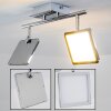Brilliant URANUS ceiling light LED chrome, 2-light sources