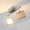 Brilliant URANUS ceiling light LED chrome, 2-light sources