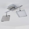 Brilliant URANUS ceiling light LED chrome, 2-light sources