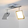Brilliant URANUS ceiling light LED chrome, 2-light sources