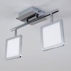 Brilliant URANUS ceiling light LED chrome, 2-light sources