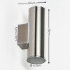 BRACHY Outdoor Wall Light LED stainless steel, 2-light sources