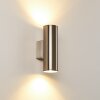 BRACHY Outdoor Wall Light LED stainless steel, 2-light sources