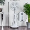 RETHYMNO standing fan chrome, silver, white