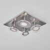 Marsen Ceiling Light LED matt nickel, 4-light sources, Remote control, Colour changer