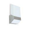 Lutec FLAT Outdoor Wall Light LED silver, 1-light source