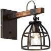 Wall Light Brilliant Matrix Dark wood, black, 1-light source