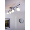 Brilliant LED ceiling light chrome, white, 4-light sources