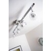 Brilliant LED ceiling light chrome, white, 4-light sources