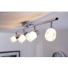 Brilliant LED ceiling light chrome, white, 4-light sources