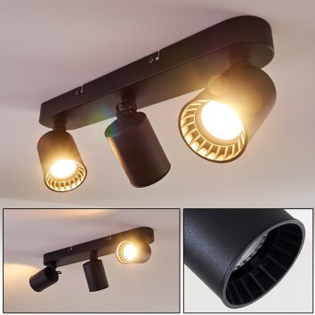 Kullaberg Ceiling Light black, 3-light sources