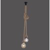 Pendant Light Leuchten Direkt ROPE brown, black, 2-light sources