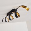 REZAT Ceiling Light LED black-gold, 1-light source