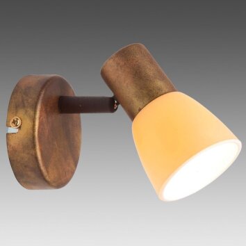 Brilliant LUCA wall spotlight copper, 1-light source