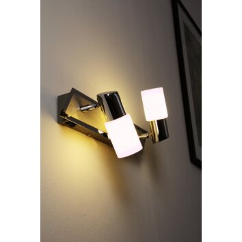 Trio wall light LED aluminium, chrome, stainless steel, 2-light sources