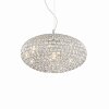 Ideal Lux ORION Pendant Light chrome, Crystal optics, 8-light sources