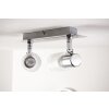 Brilliant LED ceiling spotlight chrome, white, 2-light sources