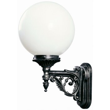 Albert 609 wall light black, silver, 1-light source