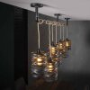 MARGETTE Pendant Light black, 7-light sources