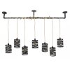MARGETTE Pendant Light black, 7-light sources