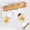 Barbengo Ceiling Light Light wood, white, 2-light sources