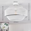 LIMASSOL Ceiling Light chrome, white, 1-light source