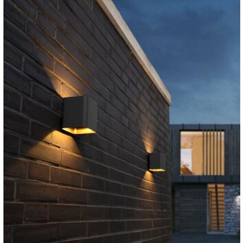 Lutec DODD Wall Light LED anthracite, 2-light sources
