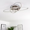 KRABI Ceiling Light LED matt nickel, 3-light sources, Remote control