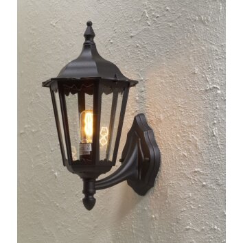 Konstsmide Firenze wall light black, 1-light source