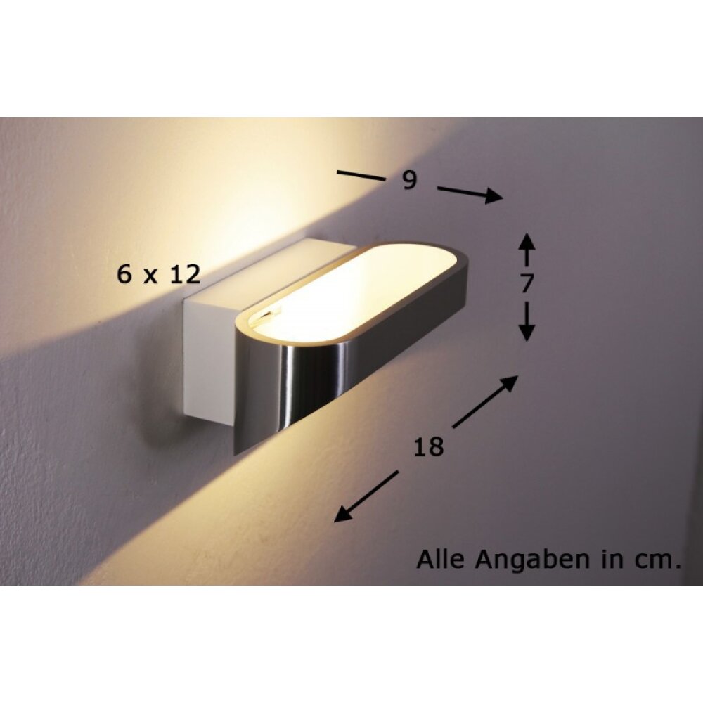 Helestra ONNO wall light LED aluminium 18/1225.25-DO1