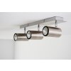 Trio 8024 ceiling light stainless steel, matt nickel, 3-light sources