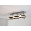 Trio 8024 ceiling light stainless steel, matt nickel, 3-light sources
