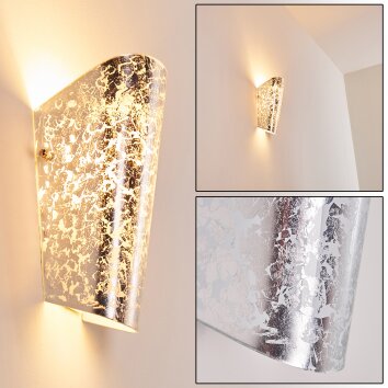 ACERRA Wall Light silver, 1-light source