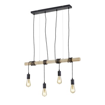 Pendant Light Reality BRODY black, 4-light sources