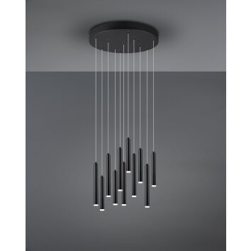 Trio TUBULAR Pendant Light LED black, 11-light sources
