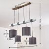 Bramois Pendant Light grey, 4-light sources