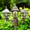 Antibes Lamp Post brown, gold, 3-light sources