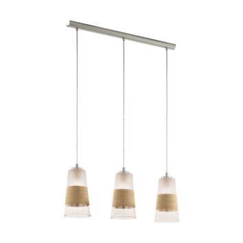 Eglo BURNHAM Pendant Light matt nickel, 3-light sources