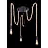 Pendant Light Globo ULLEU brown, black, 3-light sources