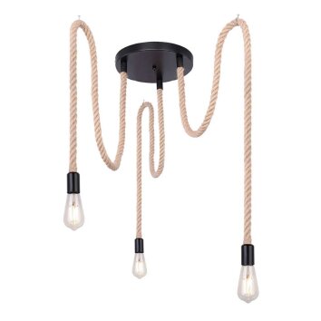 Pendant Light Globo ULLEU brown, black, 3-light sources