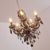 Chandelier Delhi black, transparent, clear, 5-light sources