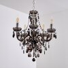 Chandelier Delhi black, transparent, clear, 5-light sources
