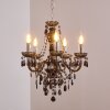 Chandelier Delhi black, transparent, clear, 5-light sources