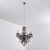 Chandelier Delhi black, transparent, clear, 5-light sources