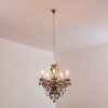 Chandelier Delhi black, transparent, clear, 5-light sources
