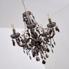 Chandelier Delhi black, transparent, clear, 5-light sources