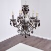 Chandelier Delhi black, transparent, clear, 5-light sources